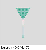 Icon of Fishing net . Gray background with green. Vector illustration. Стоковое фото, агентство Ingram Publishing / Фотобанк Лори