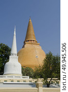Phra Pathom Chedi, the tallest stupa in the world. It is located in the town of Nakhon Pathom, Thailand. Стоковое фото, агентство Ingram Publishing / Фотобанк Лори