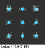 lamp , game console, leaf , phone , hardware , tools ,labour , constructions , icon, vector, design,  flat,  collection, style, creative,  icons , electronics , . Стоковая иллюстрация, агентство Ingram Publishing / Фотобанк Лори