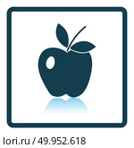Icon of Apple. Shadow reflection design. Vector illustration. Стоковое фото, агентство Ingram Publishing / Фотобанк Лори