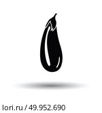 Eggplant  icon. White background with shadow design. Vector illustration. Стоковое фото, агентство Ingram Publishing / Фотобанк Лори