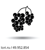 Icon of Black currant. White background with shadow design. Vector illustration. Стоковая иллюстрация, агентство Ingram Publishing / Фотобанк Лори