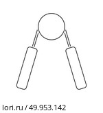 Icon of Hands expander. Thin line design. Vector illustration. Стоковая иллюстрация, агентство Ingram Publishing / Фотобанк Лори