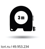 Icon of constriction tape measure. White background with shadow design. Vector illustration. Стоковая иллюстрация, агентство Ingram Publishing / Фотобанк Лори