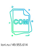 COM file type icon design vector. Стоковая иллюстрация, агентство Ingram Publishing / Фотобанк Лори