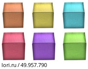 set of color box isolated on white. Стоковое фото, агентство Ingram Publishing / Фотобанк Лори