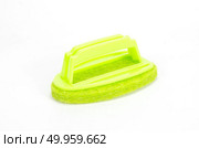 Brush scrubber isolated over white background. Стоковое фото, агентство Ingram Publishing / Фотобанк Лори
