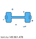 Dumbell icon design vector. Стоковая иллюстрация, агентство Ingram Publishing / Фотобанк Лори