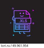 Computer xls file format type icon vector design. Стоковая иллюстрация, агентство Ingram Publishing / Фотобанк Лори