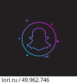 media network social snapchat icon vector design. Стоковая иллюстрация, агентство Ingram Publishing / Фотобанк Лори