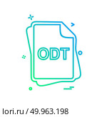 ODT file type icon design vector. Стоковая иллюстрация, агентство Ingram Publishing / Фотобанк Лори