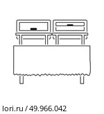Chafing dish icon. Thin line design. Vector illustration. Стоковая иллюстрация, агентство Ingram Publishing / Фотобанк Лори