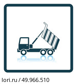 Icon of tipper. Shadow reflection design. Vector illustration. Стоковое фото, агентство Ingram Publishing / Фотобанк Лори