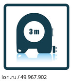 Icon of constriction tape measure. Shadow reflection design. Vector illustration. Стоковая иллюстрация, агентство Ingram Publishing / Фотобанк Лори