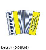 Accordion icon. Thin line design. Vector illustration. Стоковая иллюстрация, агентство Ingram Publishing / Фотобанк Лори