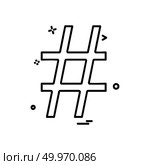 Hashtag icon design vector. Стоковая иллюстрация, агентство Ingram Publishing / Фотобанк Лори