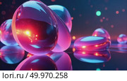 AI Generative Abstract Smooth Rounded Shapes Figure Modern Art Background. Стоковое AI-видео, аниматор Spirit River / Фотобанк Лори
