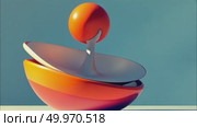 AI Generative Abstract Smooth Rounded Shapes Figure Modern Art Background. Стоковое AI-видео, аниматор Spirit River / Фотобанк Лори