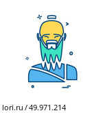 Hindu pandit icon design vector. Стоковая иллюстрация, агентство Ingram Publishing / Фотобанк Лори
