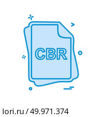 CBR file type icon design vector. Стоковая иллюстрация, агентство Ingram Publishing / Фотобанк Лори