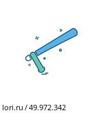 baton nightstick police baton stick truncheon icon vector design. Стоковая иллюстрация, агентство Ingram Publishing / Фотобанк Лори
