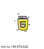 HTML 5 icon design vector. Стоковая иллюстрация, агентство Ingram Publishing / Фотобанк Лори
