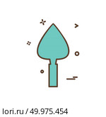 Trowel icon design vector. Стоковая иллюстрация, агентство Ingram Publishing / Фотобанк Лори