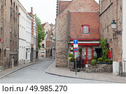 Beautiful old street in the Bruges, Belgium. Old street in Bruges, Belgium. Стоковое фото, агентство Ingram Publishing / Фотобанк Лори