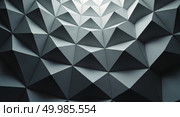 Sophisticated geometric abstract pattern of interlocking polygons in grayscale with threedimensional faceted appearance. Стоковое AI-изображение, AI-художник Андрей Бакусов / Фотобанк Лори