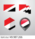 Principality of Sealand flag design set vector. Стоковая иллюстрация, агентство Ingram Publishing / Фотобанк Лори