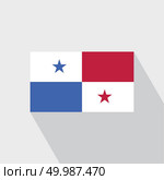 Panama flag Long Shadow design vector. Стоковая иллюстрация, агентство Ingram Publishing / Фотобанк Лори