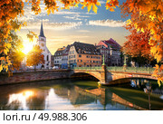 Protestant church of Saint Guillaume in Strasbourg, France. Стоковое фото, агентство Ingram Publishing / Фотобанк Лори
