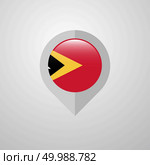 Map Navigation pointer with East Timor flag design vector. Стоковая иллюстрация, агентство Ingram Publishing / Фотобанк Лори