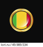 Mali flag Golden button. Стоковая иллюстрация, агентство Ingram Publishing / Фотобанк Лори