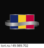 Chad flag Ribbon banner design. Стоковая иллюстрация, агентство Ingram Publishing / Фотобанк Лори