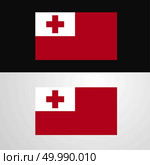 Tonga Flag banner design. Стоковая иллюстрация, агентство Ingram Publishing / Фотобанк Лори