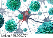 Polio like AFM disease or acute flaccid myelitis medical concept as a neurologic condition representing enterovirus or virus illness as a 3D illustration on a white background. Стоковое фото, агентство Ingram Publishing / Фотобанк Лори
