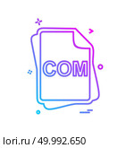 COM file type icon design vector. Стоковая иллюстрация, агентство Ingram Publishing / Фотобанк Лори