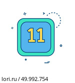 11 Date Calender icon design vector. Стоковая иллюстрация, агентство Ingram Publishing / Фотобанк Лори