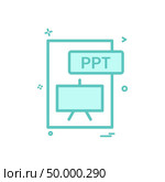 ppt file format icon vector design. Стоковая иллюстрация, агентство Ingram Publishing / Фотобанк Лори