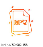 MPG file type icon design vector. Стоковая иллюстрация, агентство Ingram Publishing / Фотобанк Лори
