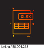 xlsx file format icon vector design. Стоковая иллюстрация, агентство Ingram Publishing / Фотобанк Лори