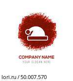 Santa Claus hat Icon - Red WaterColor Circle Splash. Стоковая иллюстрация, агентство Ingram Publishing / Фотобанк Лори