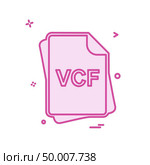 VCF file type  icon design vector. Стоковая иллюстрация, агентство Ingram Publishing / Фотобанк Лори