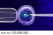 In vitro fertilization or IVF fertility treatment and artificial insemination with a human egg cell and sperm helping with infertility issues as a 3D illustration. Стоковое фото, агентство Ingram Publishing / Фотобанк Лори