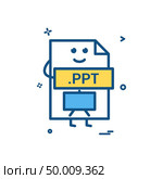 Computer ppt file format type icon vector design. Стоковая иллюстрация, агентство Ingram Publishing / Фотобанк Лори