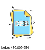 DEB file type icon design vector. Стоковая иллюстрация, агентство Ingram Publishing / Фотобанк Лори