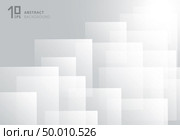 Abstract white squares pattern futuristic overlap layer background. vector illustration. Стоковая иллюстрация, агентство Ingram Publishing / Фотобанк Лори