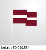 Latvia waving Flag design vector. Стоковая иллюстрация, агентство Ingram Publishing / Фотобанк Лори