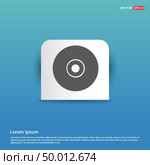Disc Icon - Blue Sticker button. Стоковая иллюстрация, агентство Ingram Publishing / Фотобанк Лори